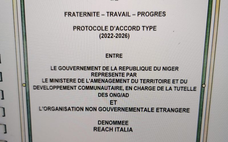 Firmato accordo 2022-2026 con il Governo del Niger